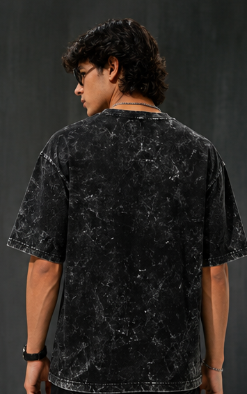 spider  Acid Washed Oversized Tee
